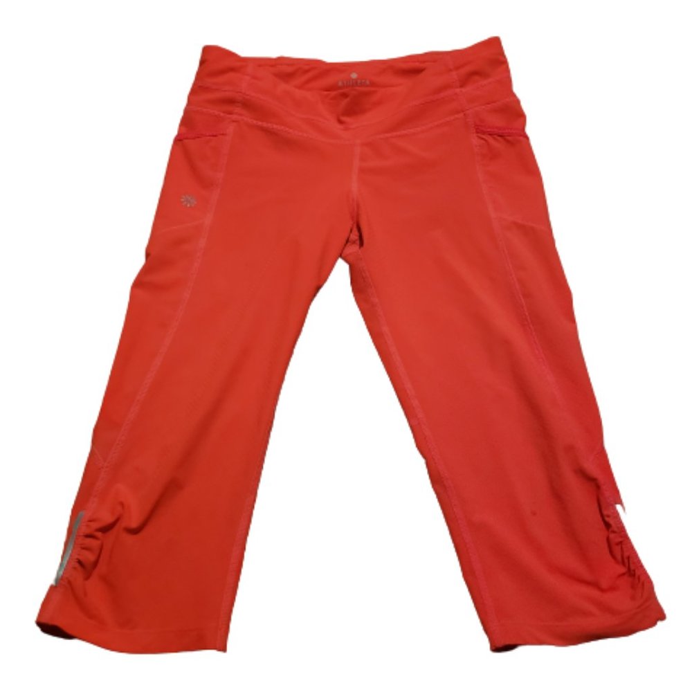 Athleta Cropped Leg Pants Orange / Pink | Women's Small S Athletic Workout Gym